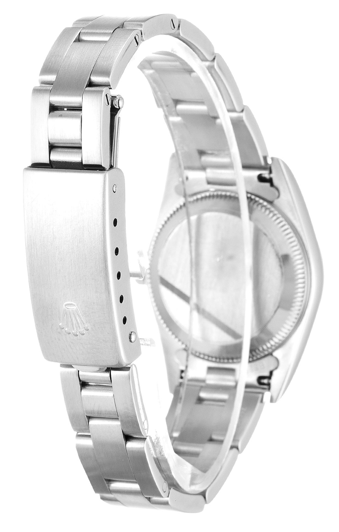 Rolex Lady Oyster Perpetual Quadrante blu Stick Marker 76080 24MM-2