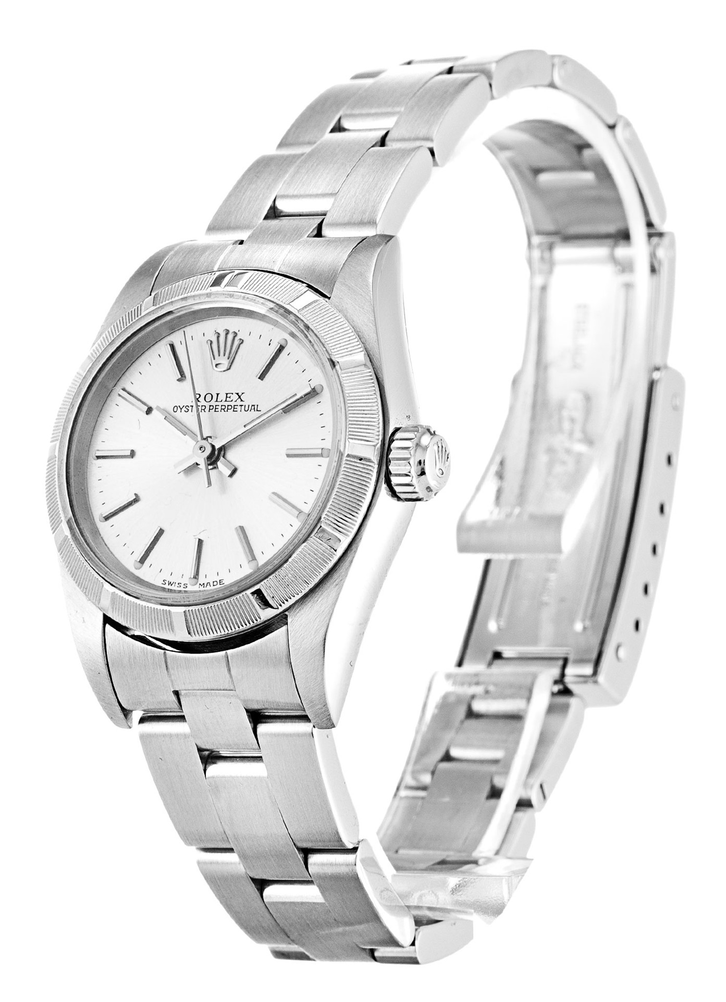 Rolex Lady Oyster Perpetual bianco Case Stick Marker 67230 26MM-2