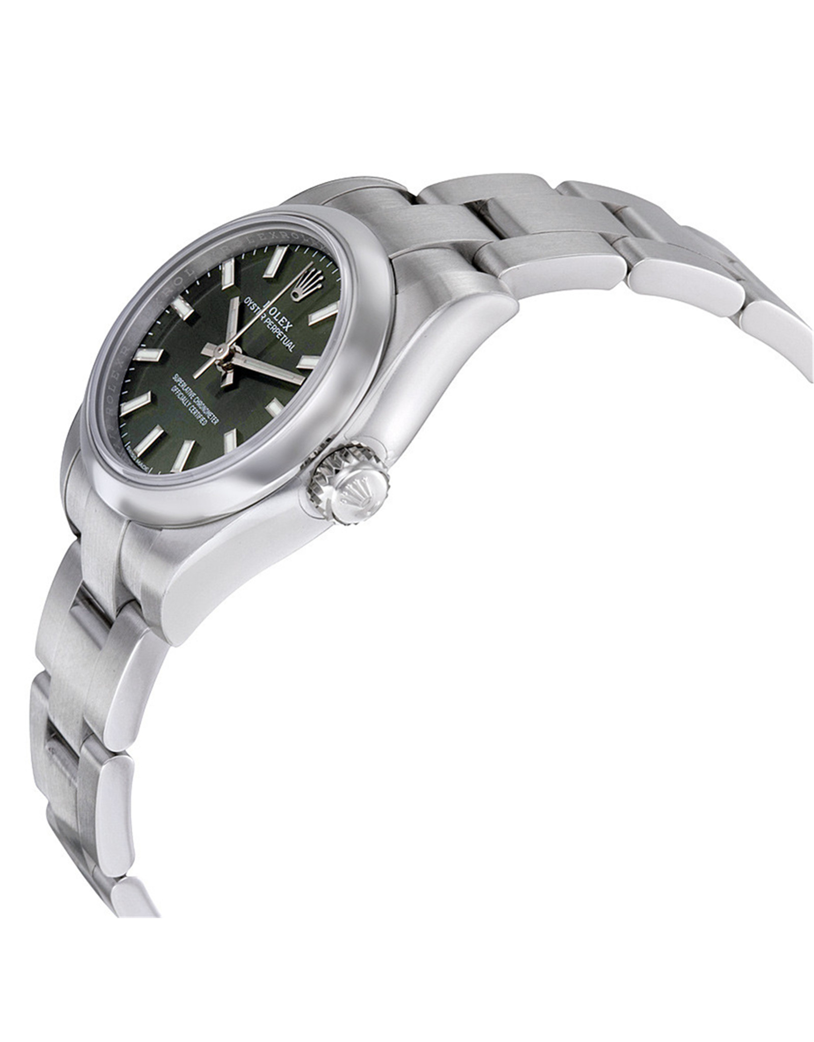 Rolex Oyster Perpetual Olive Green Viale In Acciaio Inossidabile Bracciale Orologi Replica Automatico 26MM-1