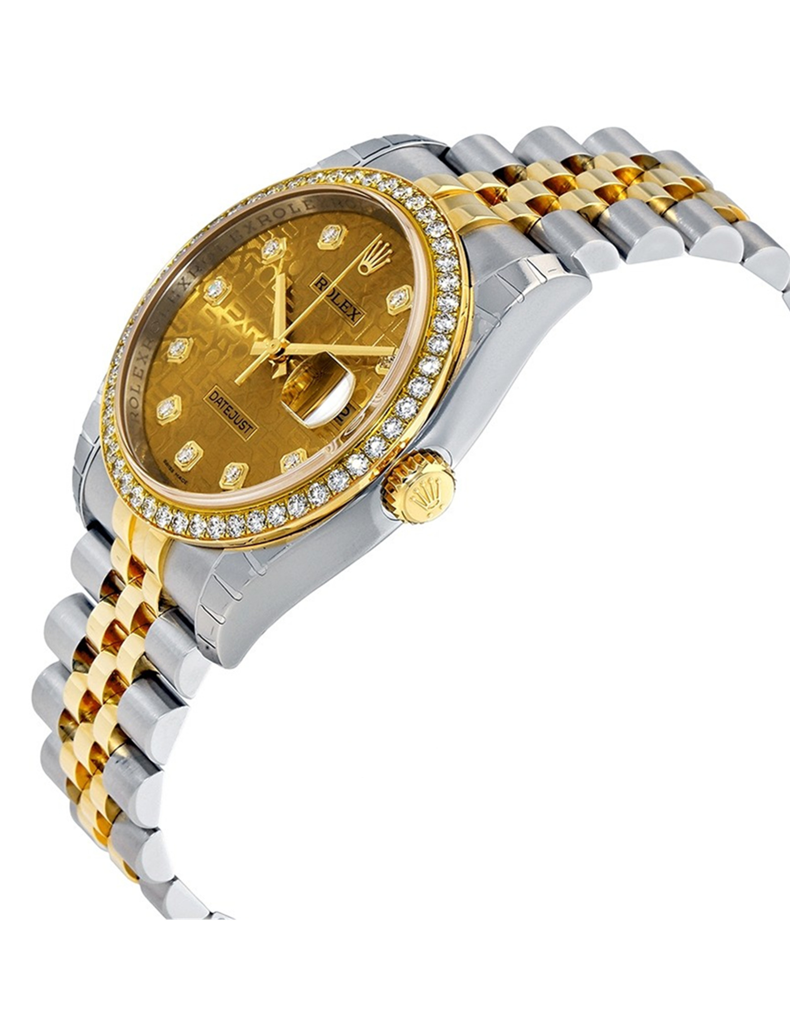 Rolex Oyster Perpetual Champagne Dialse Inossidabile In Acciaio Inossidabile E Braccialetto Giubileo In Oro Giallo 18K Automatico 36 MM-1