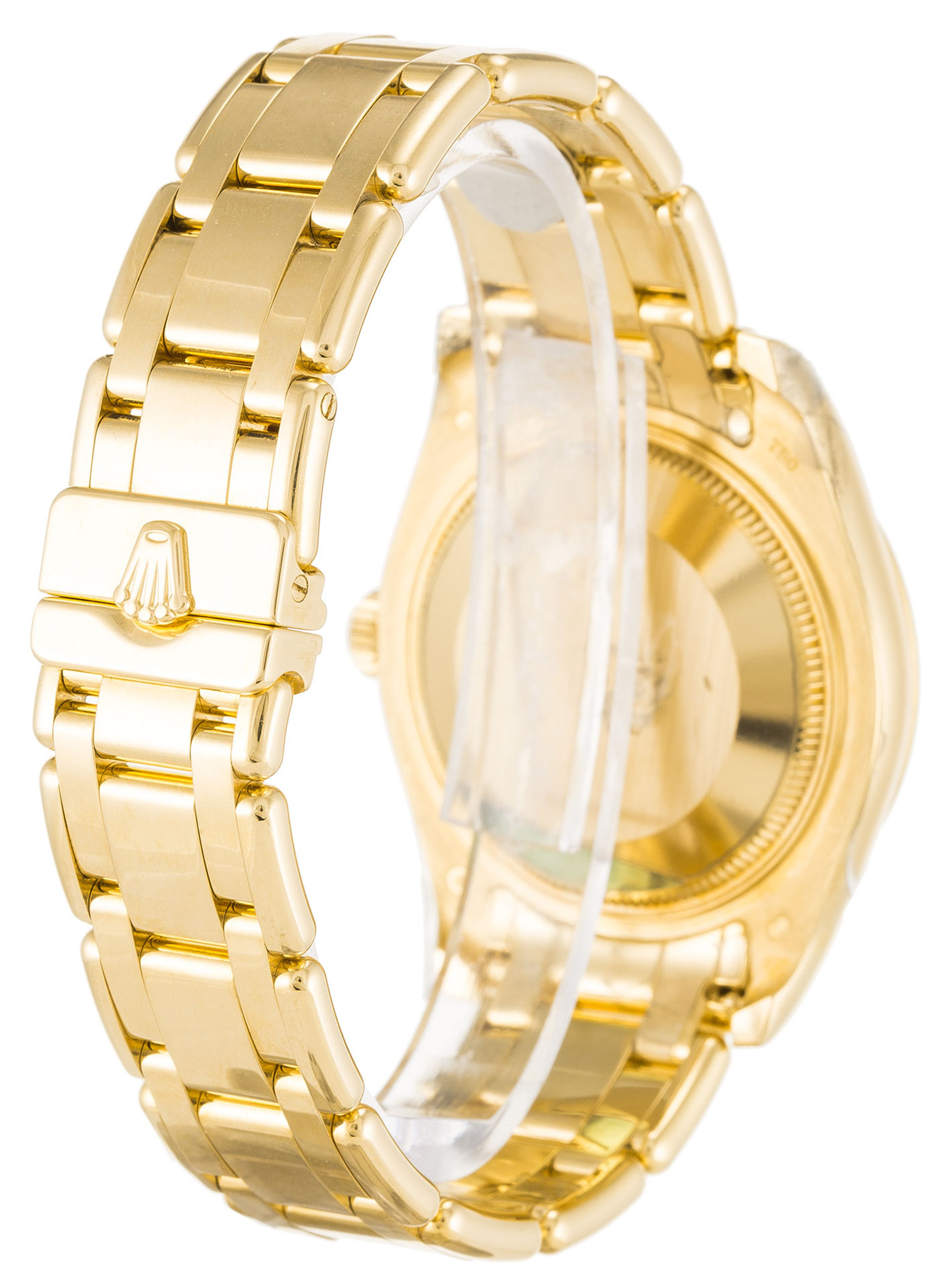 Rolex Pearlmaster Giallo Gold Case Diamond Marker Lady 81208 31MM-2
