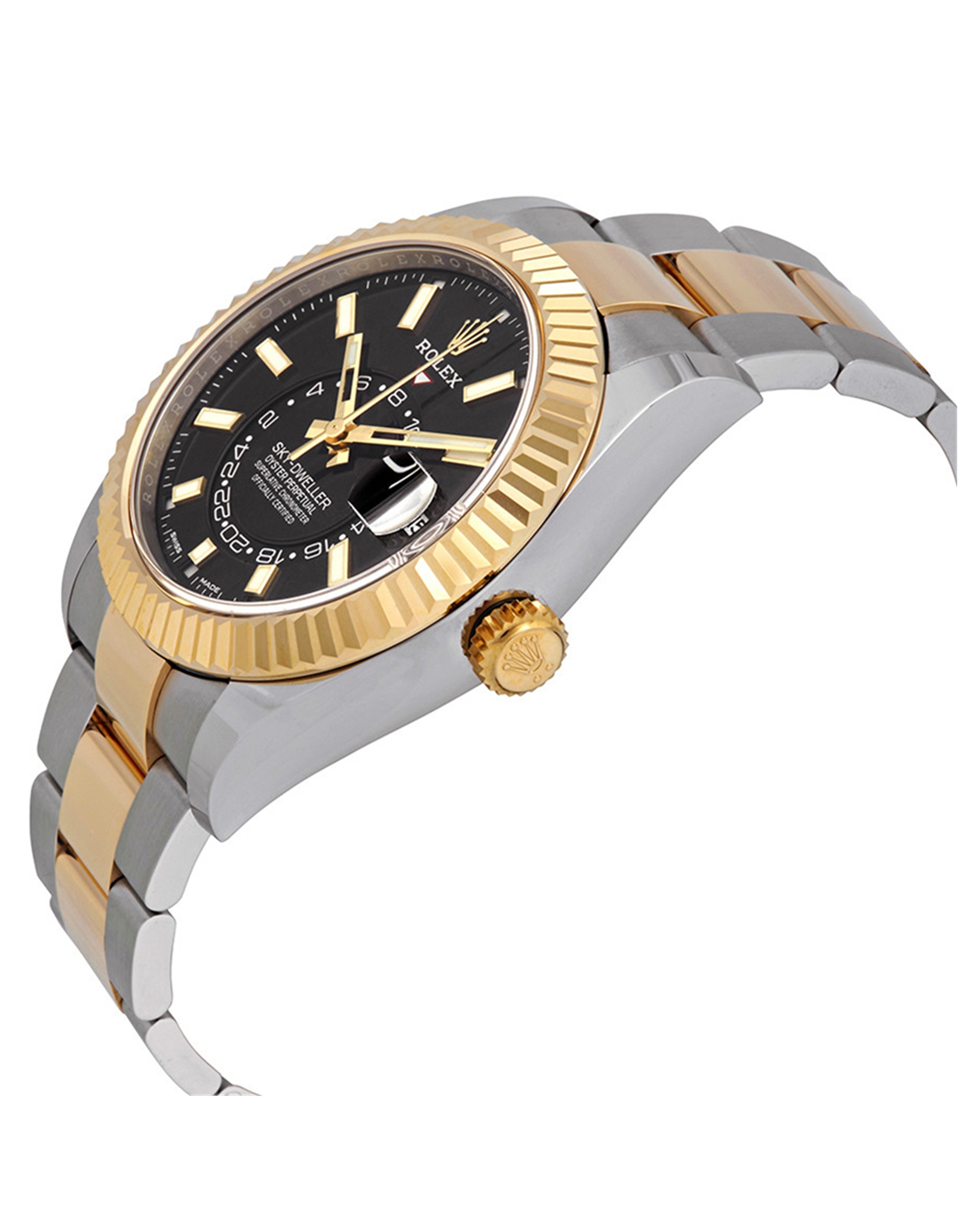 Rolex Sky Dweller Quadrante nero Dial Gollo Gold 326933 42MM-1