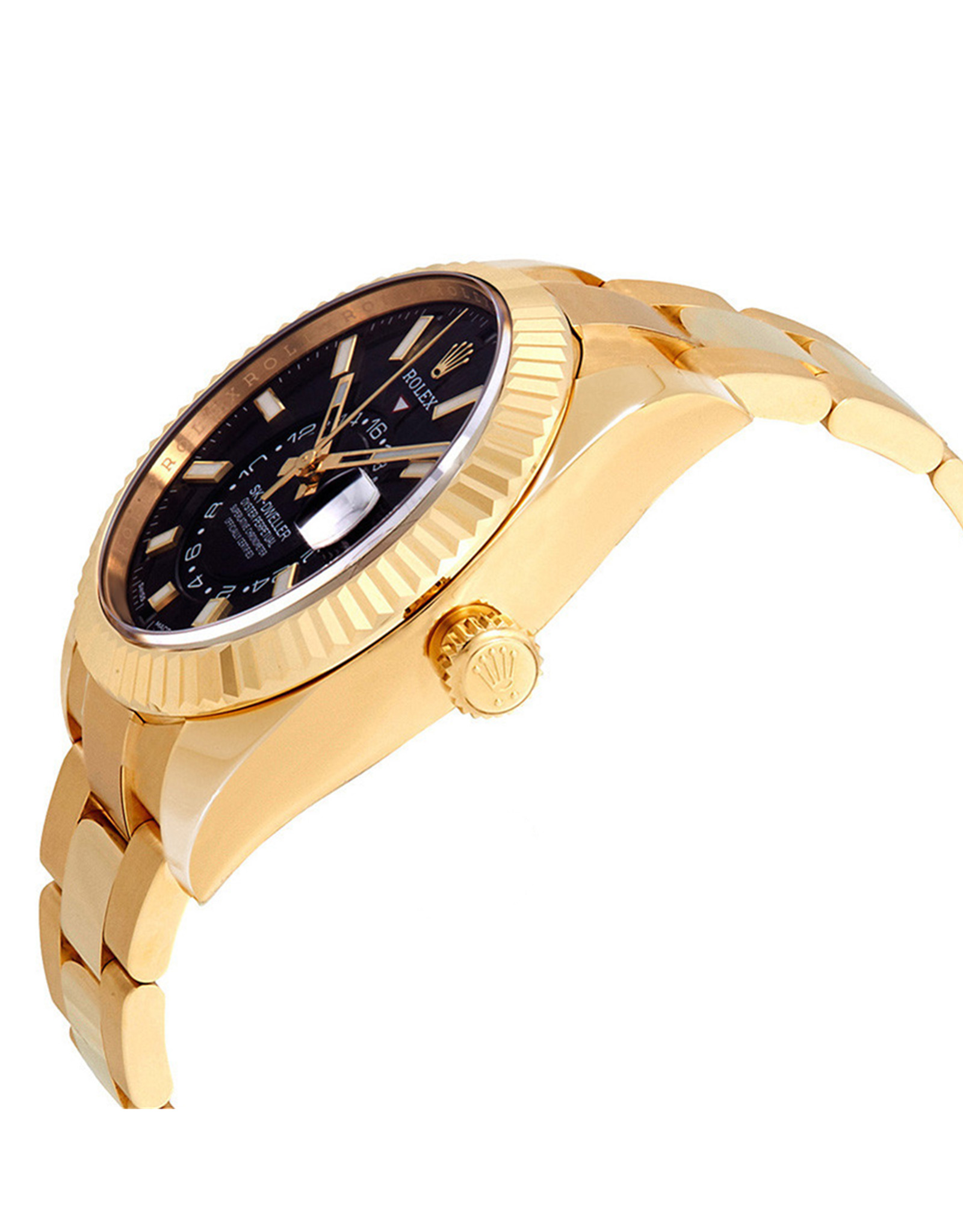 Rolex Sky Dweller Quadrante nero Quadrante nerotura Da 18Kt Oro Oro Oro Giallo Giallo 326938Cso 42 MM-1