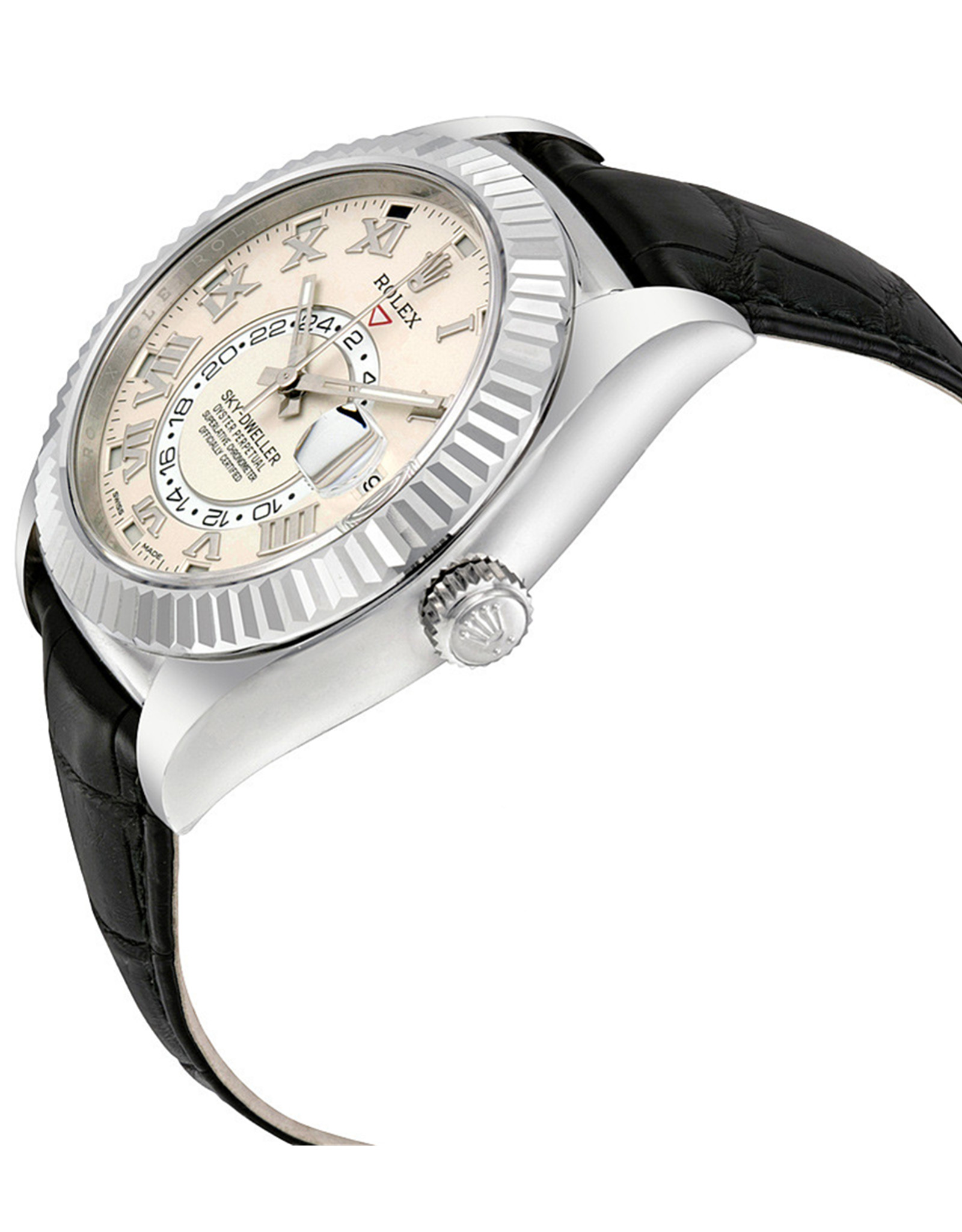 Rolex Sky Dweller Automatico Avorio Dialga Nera'S nero'S Uomo Orologi Replica Da Uomo 42 MM-1