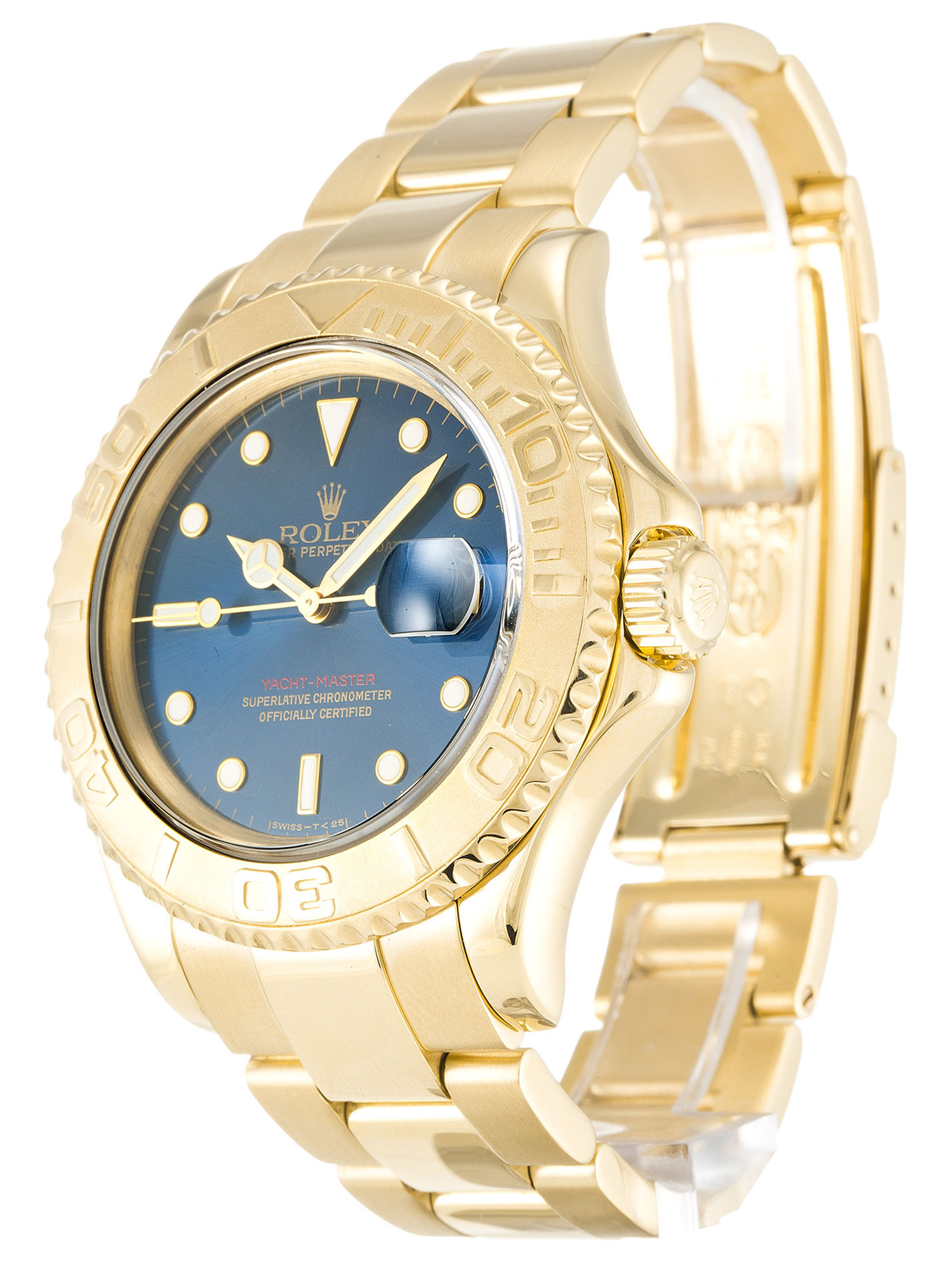 Rolex Yacht Master Quadrante blu Dial Gold Gold 16628 40MM-1