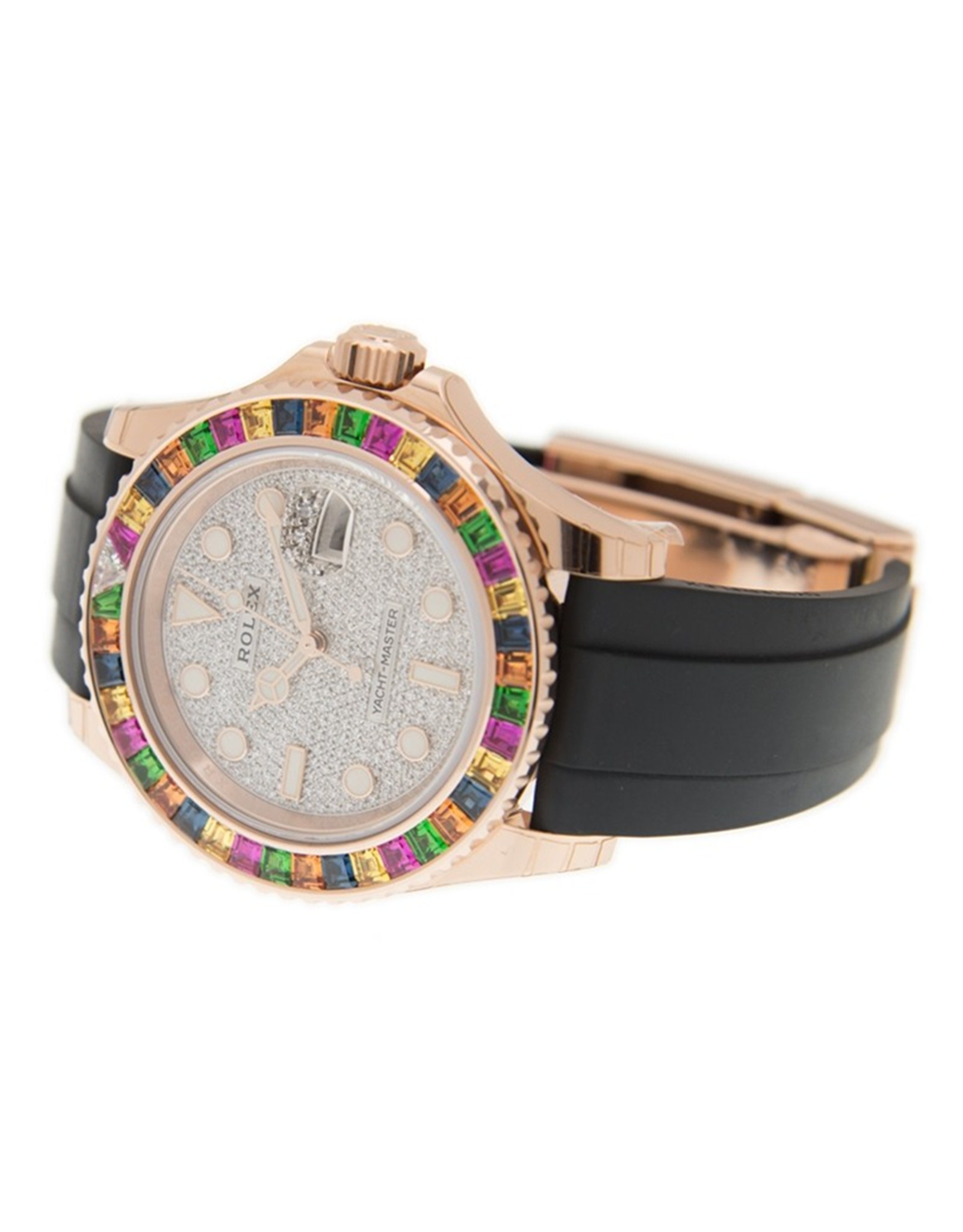 Rolex Yacht Master Diamond Diamond Cinghia Di GoMMa 116695 Sats 40MM-1