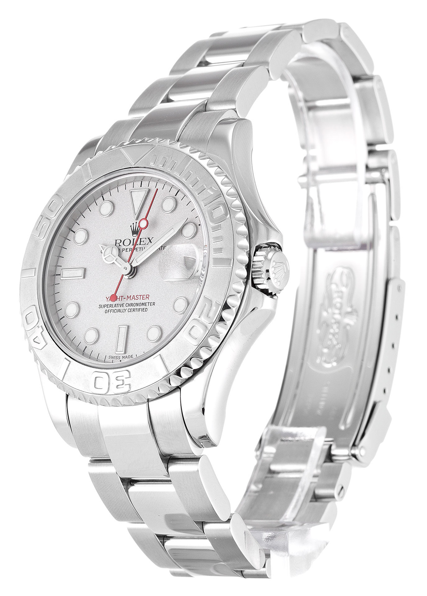 Rolex Yacht Master bianco Case Stick Marker 168622 40MM-1