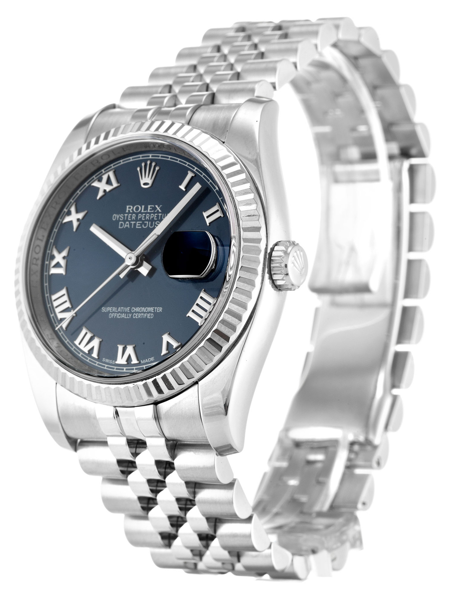 Rolex Datesjust bianco Case Roman Marker 116234 36MM-1