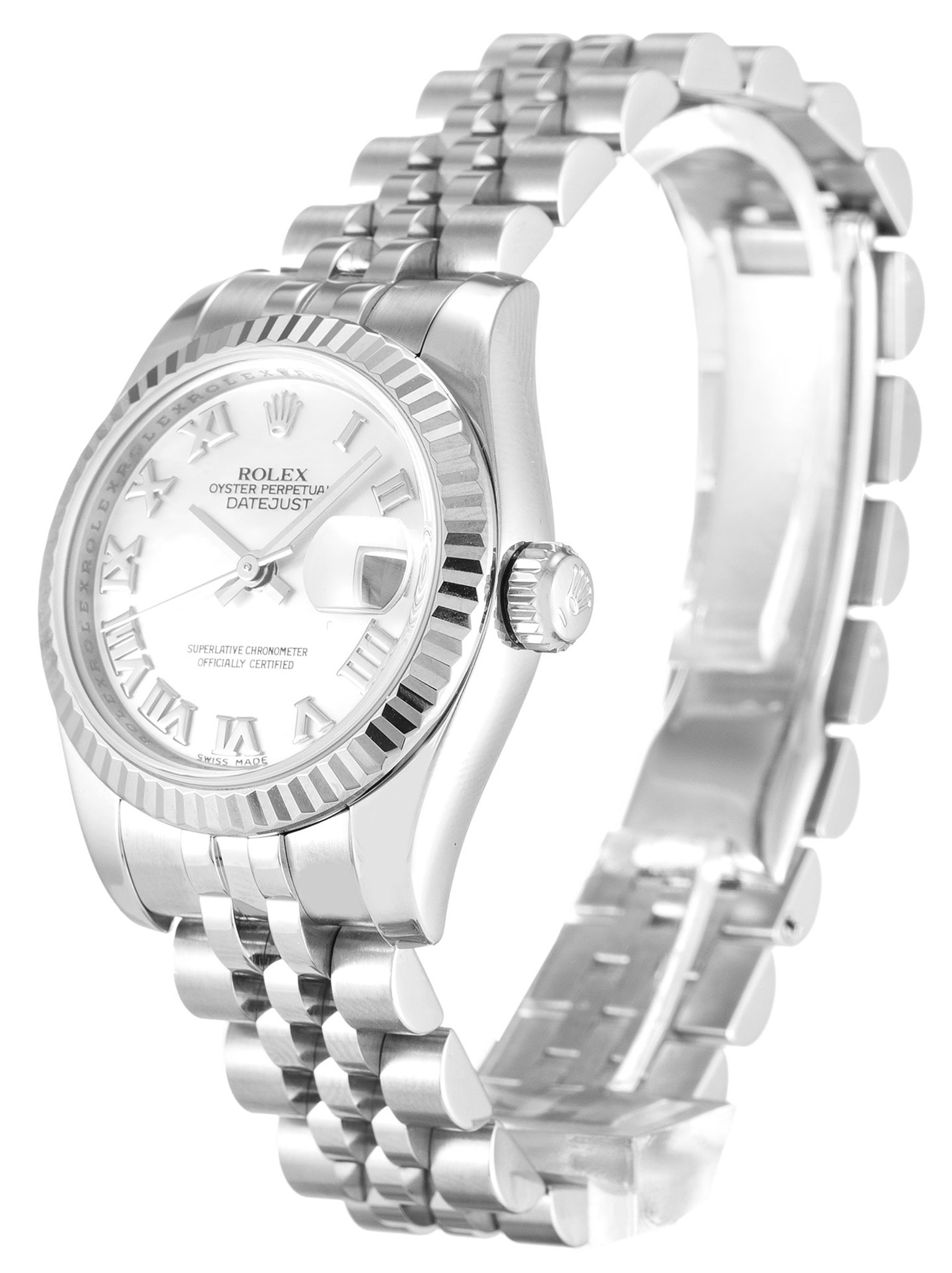 Rolex Datejust Quadrante bianco Diar Roman Marker Lady 179174 26MM-1