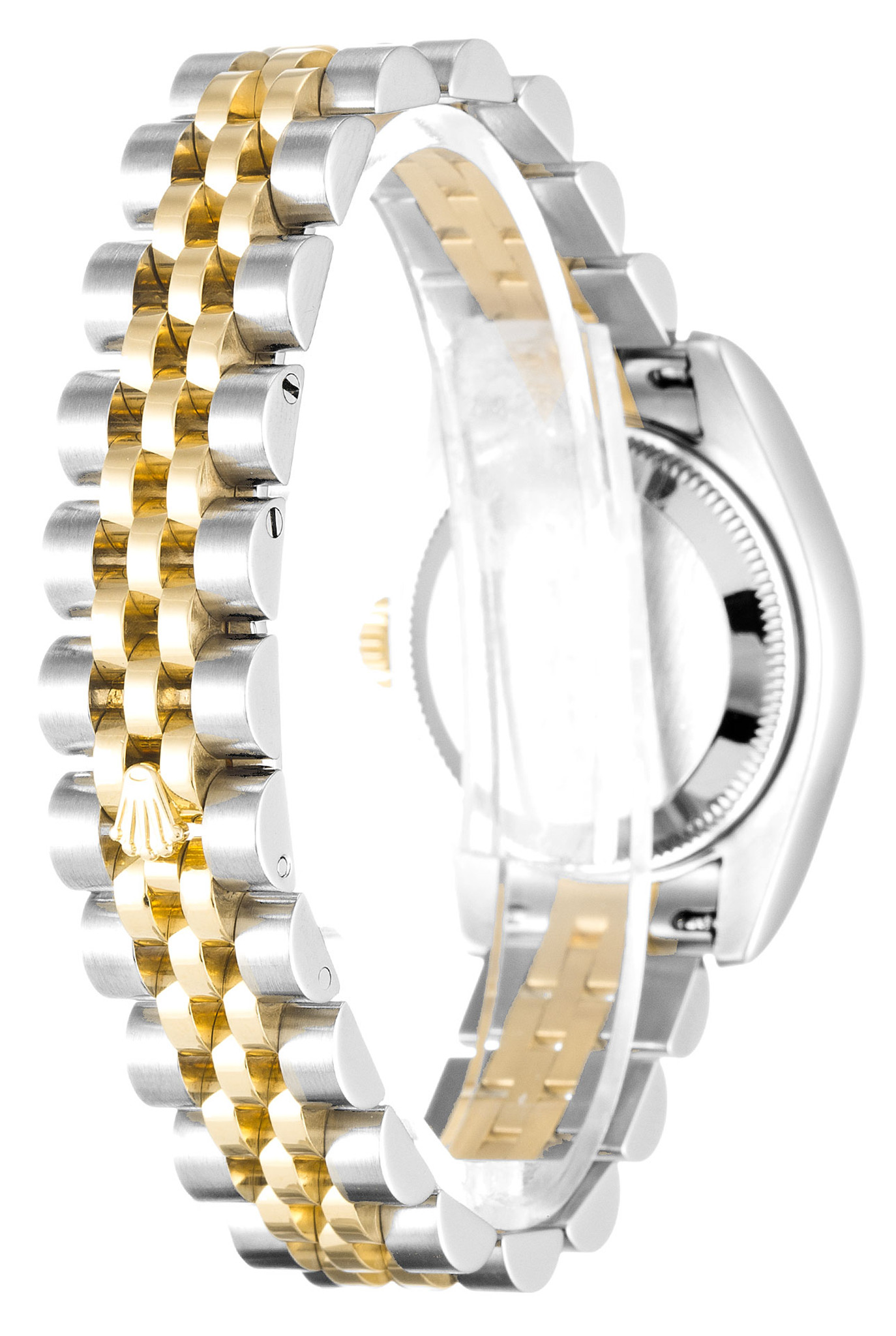 Rolex Datex Jollo Giallo Quadrante Inossidabile Cinghia In Acciaio Lady 179163 26MM-2