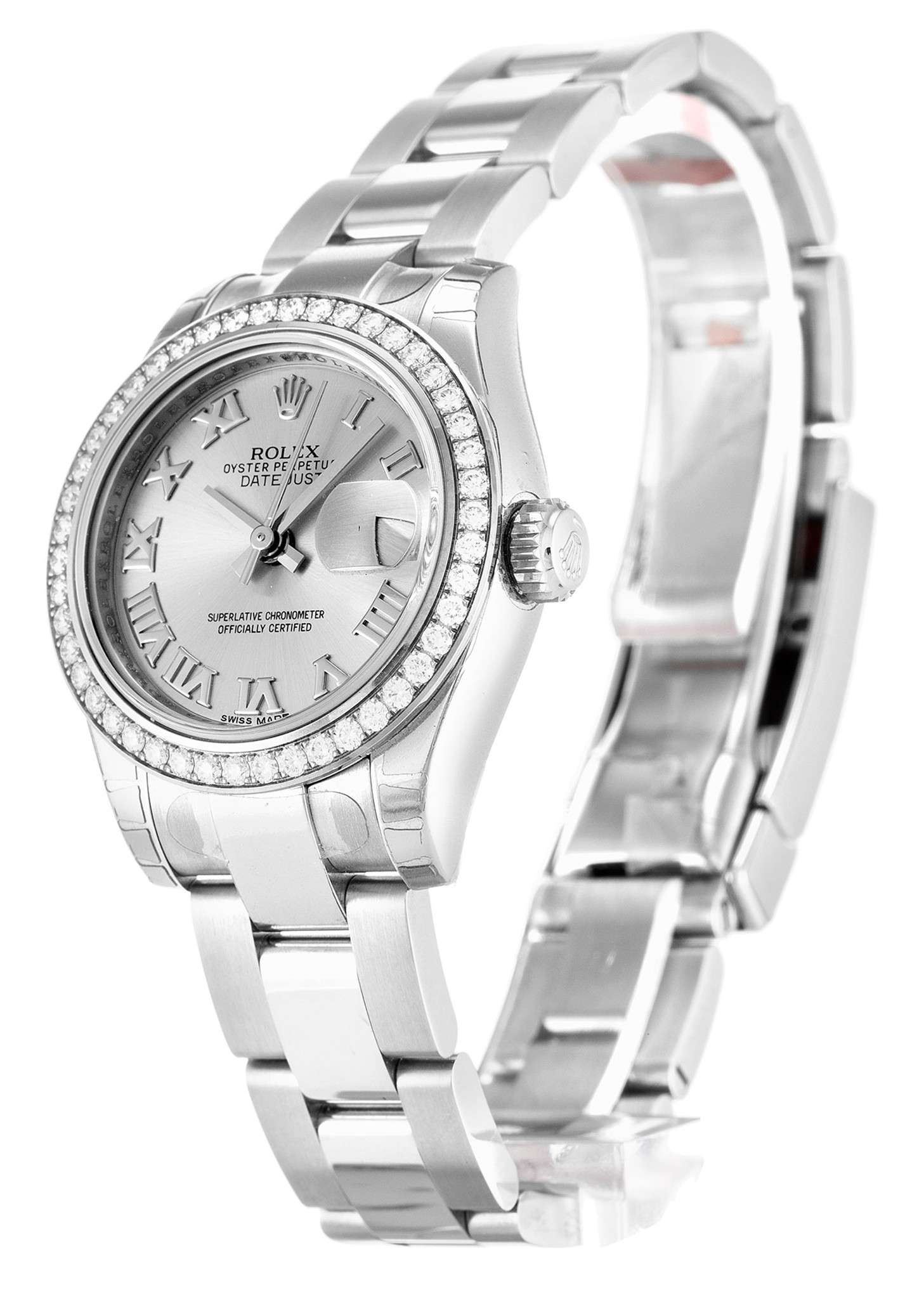 Rolex Datex Just Inossidabile Cinghia In Acciaio Roman Marker Lady 179384 26MM-1