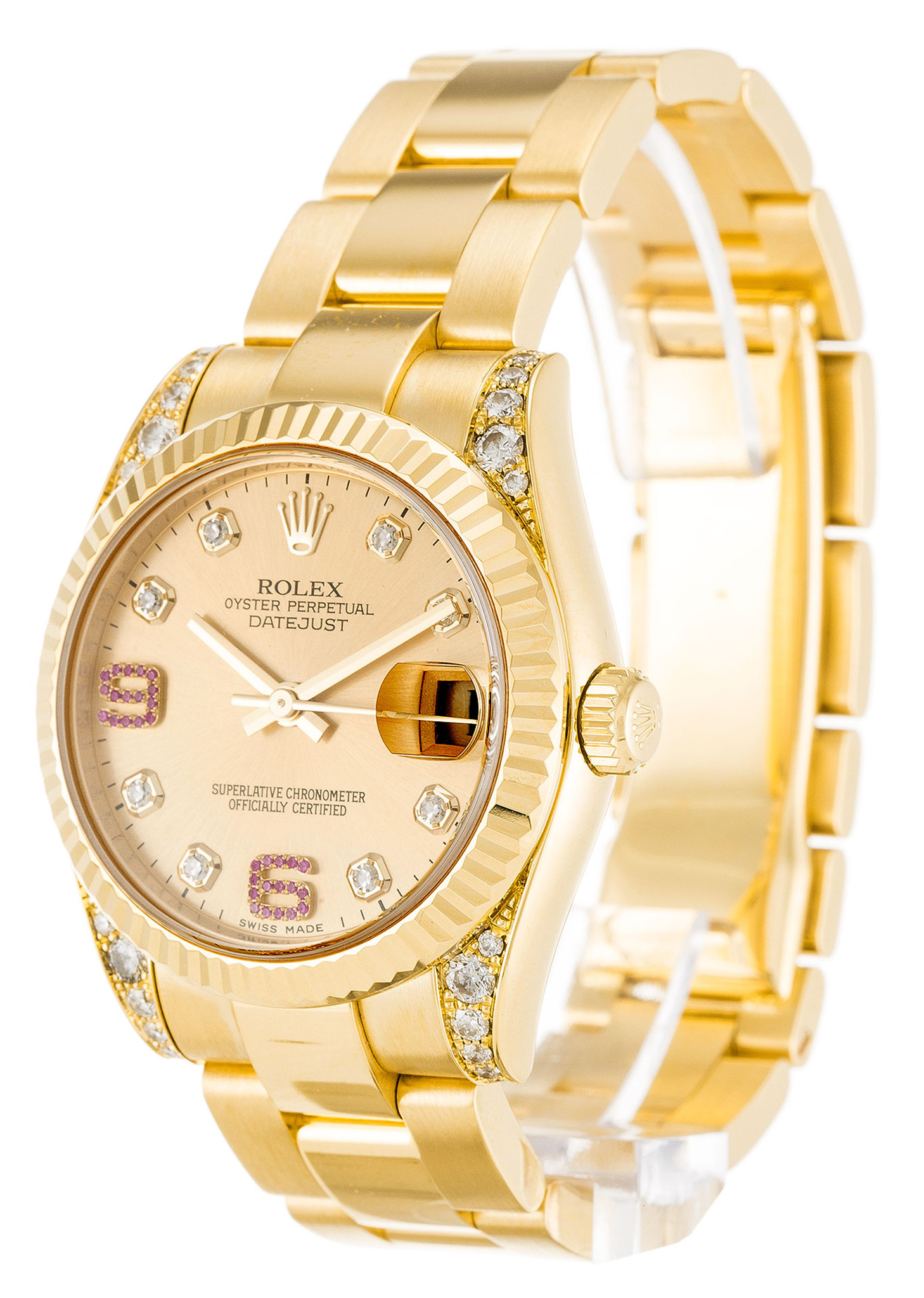 Rolex Date Mioda Dath Esizione Gollo Gollo Gold Markers Diamond Signie 178238 36MM-1