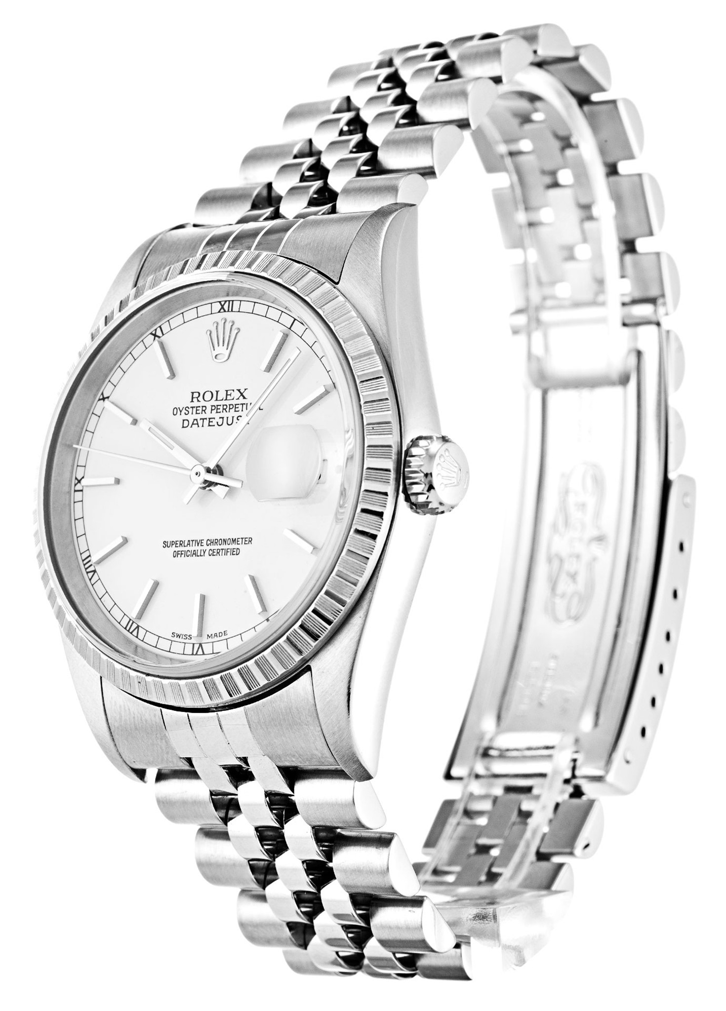 Rolex Datesjust Quadrante bianco Dialga Inossidabile Cinghia 16220 36MM-1