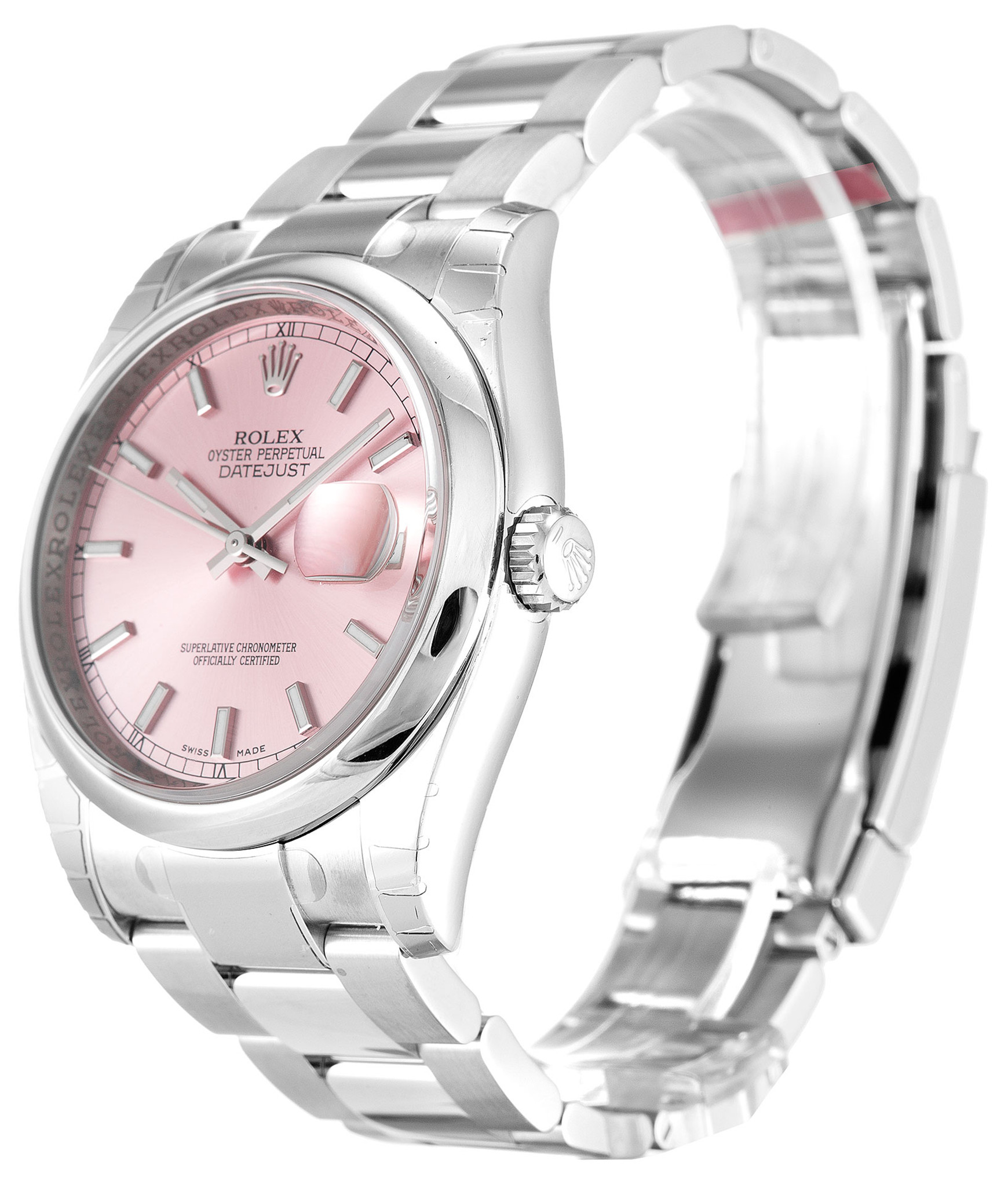 Rolex Datejust Pink Dial Stick Marker 116200 36MM-1
