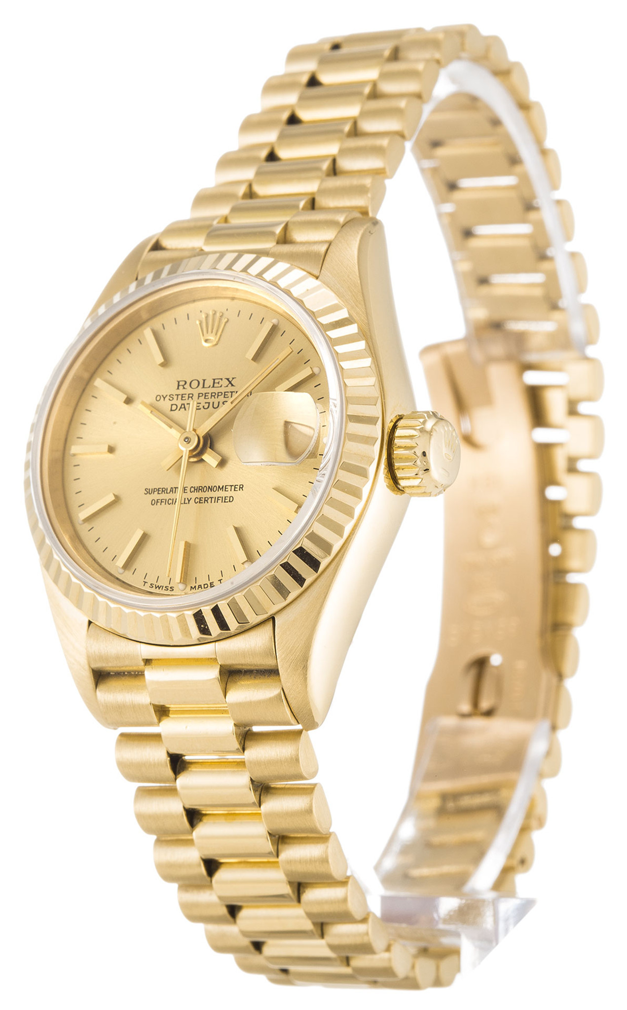 Rolex Datejust Quadrante dorato Stick Marker Lady 69178 26MM-1