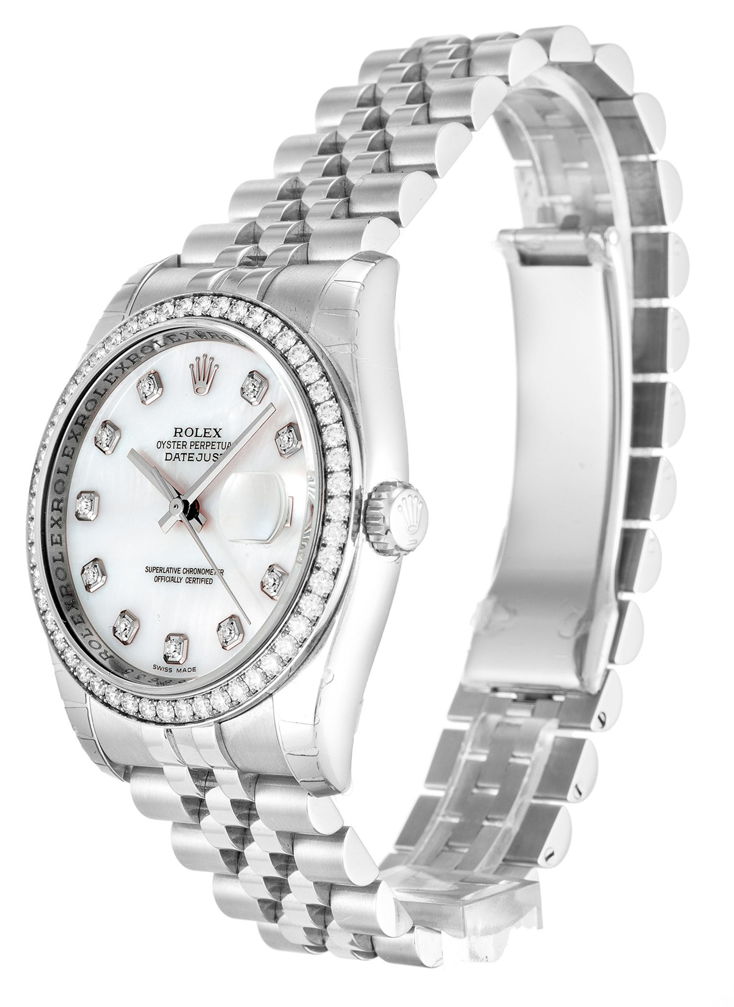 Rolex Datejust bianco Diar Diamond Marker 116244 36MM-1
