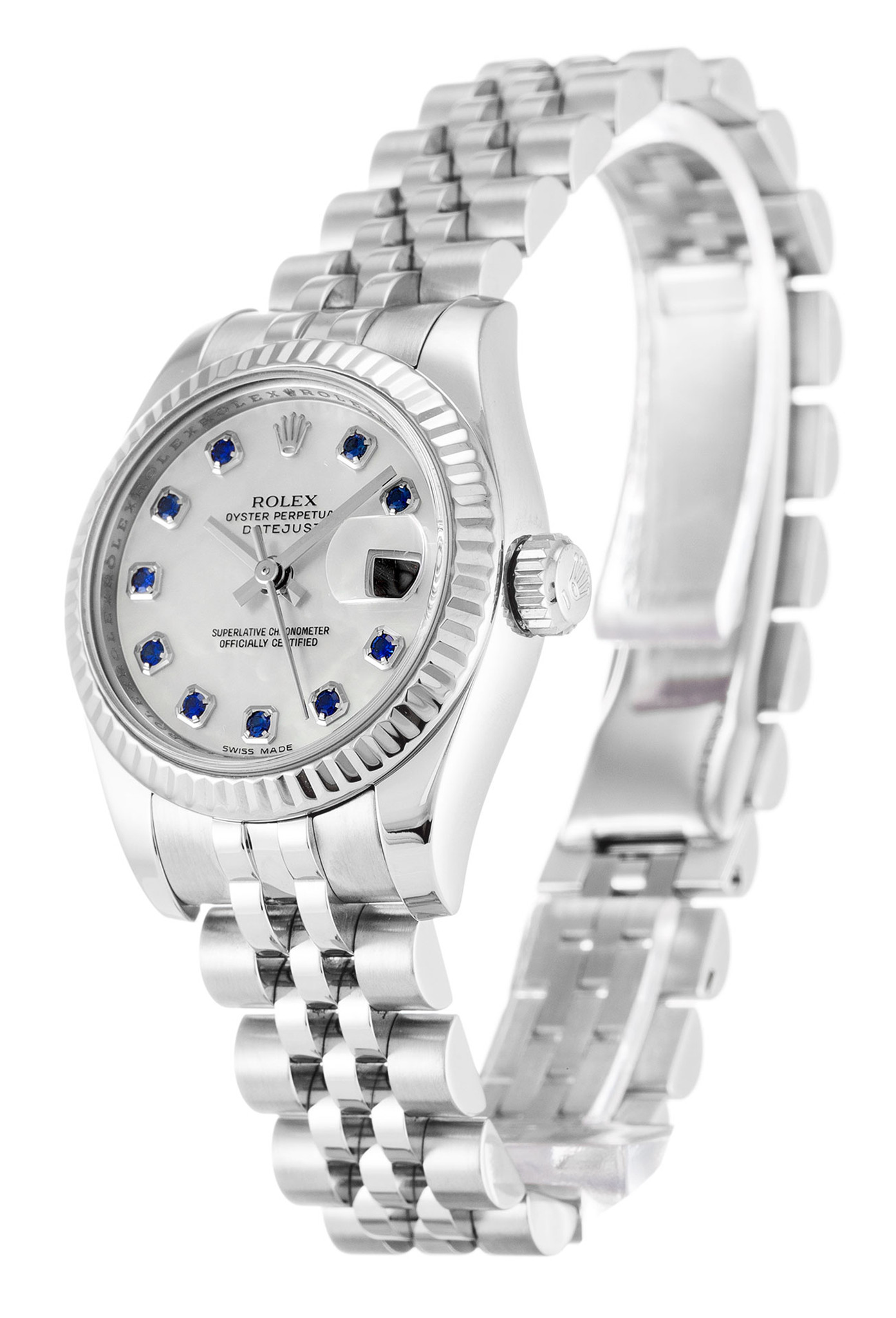Rolex Datejust Quadrante bianco Strap In Acciaio Inossidabile Lady 179174 26MM-1