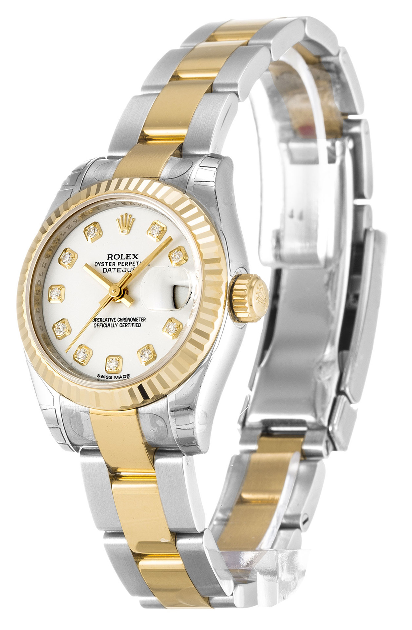 Rolex Datejust bianco Diar Diamond Marker Lady 179173 26MM-1