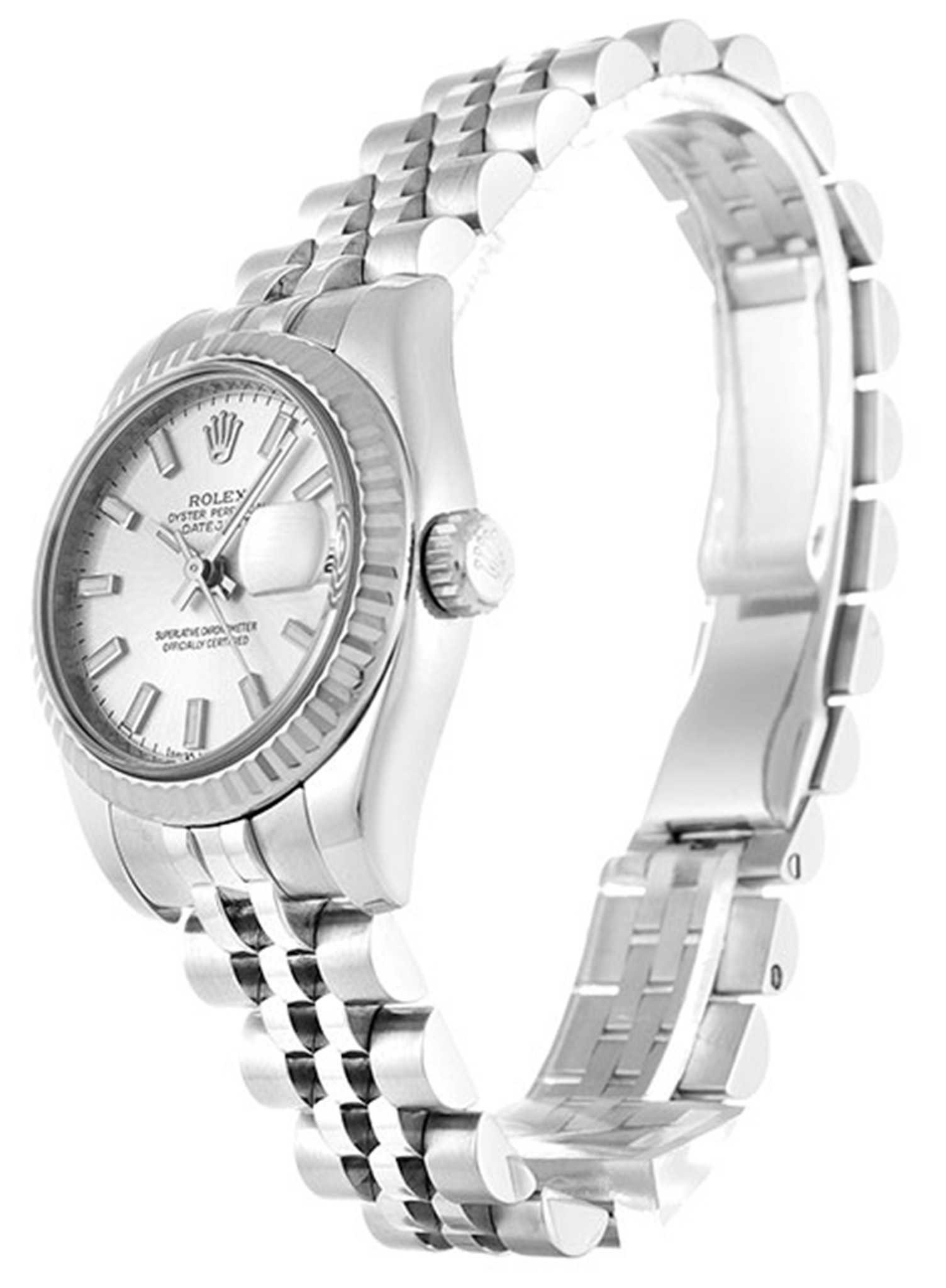 Rolex Datejust bianco Case Stick Marker Lady 179174 26MM-1