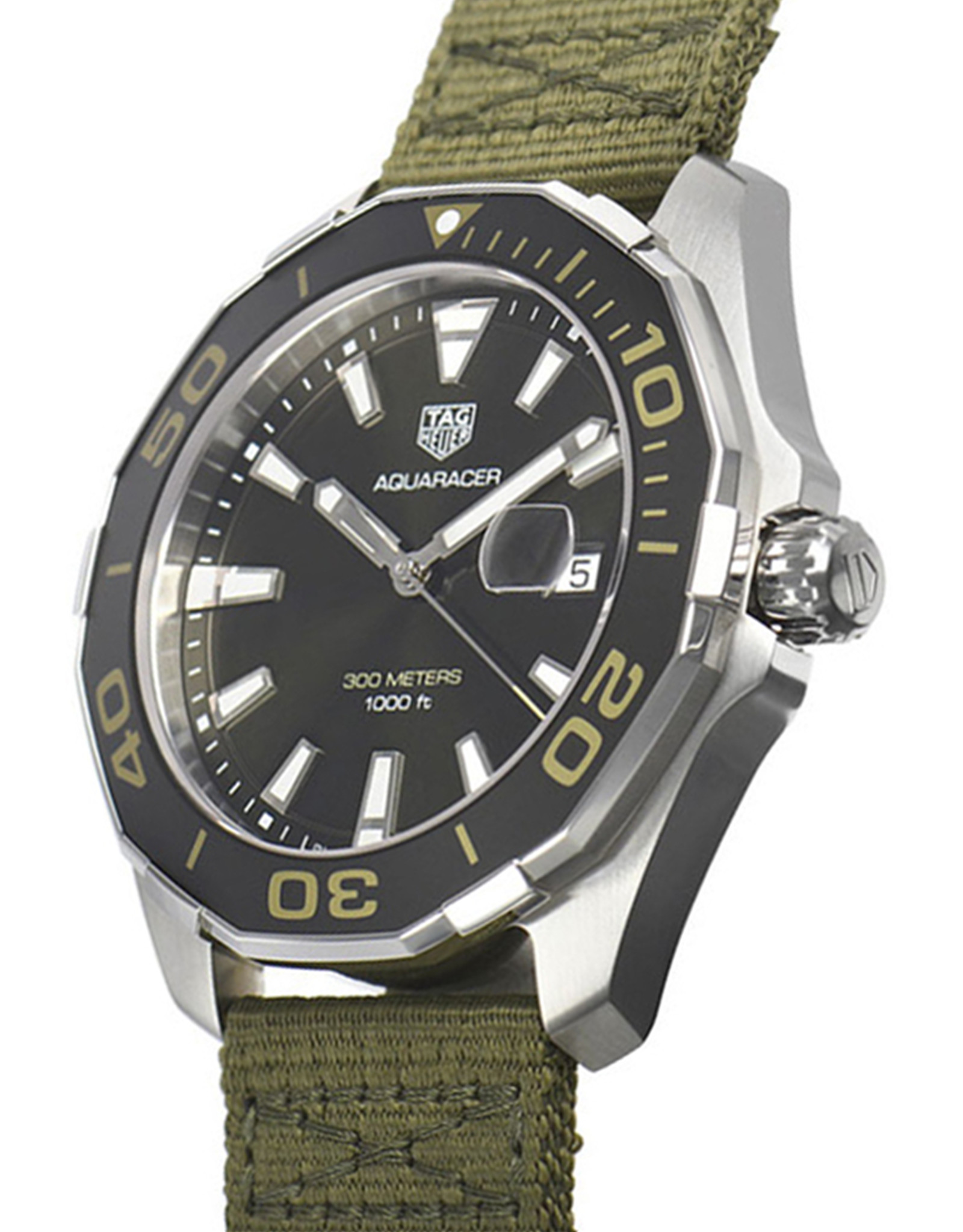 Tag Heuer Aquaracer Khaki Verde Orologi Replica Da Uomo Way101E.Fc8222 43MM-1