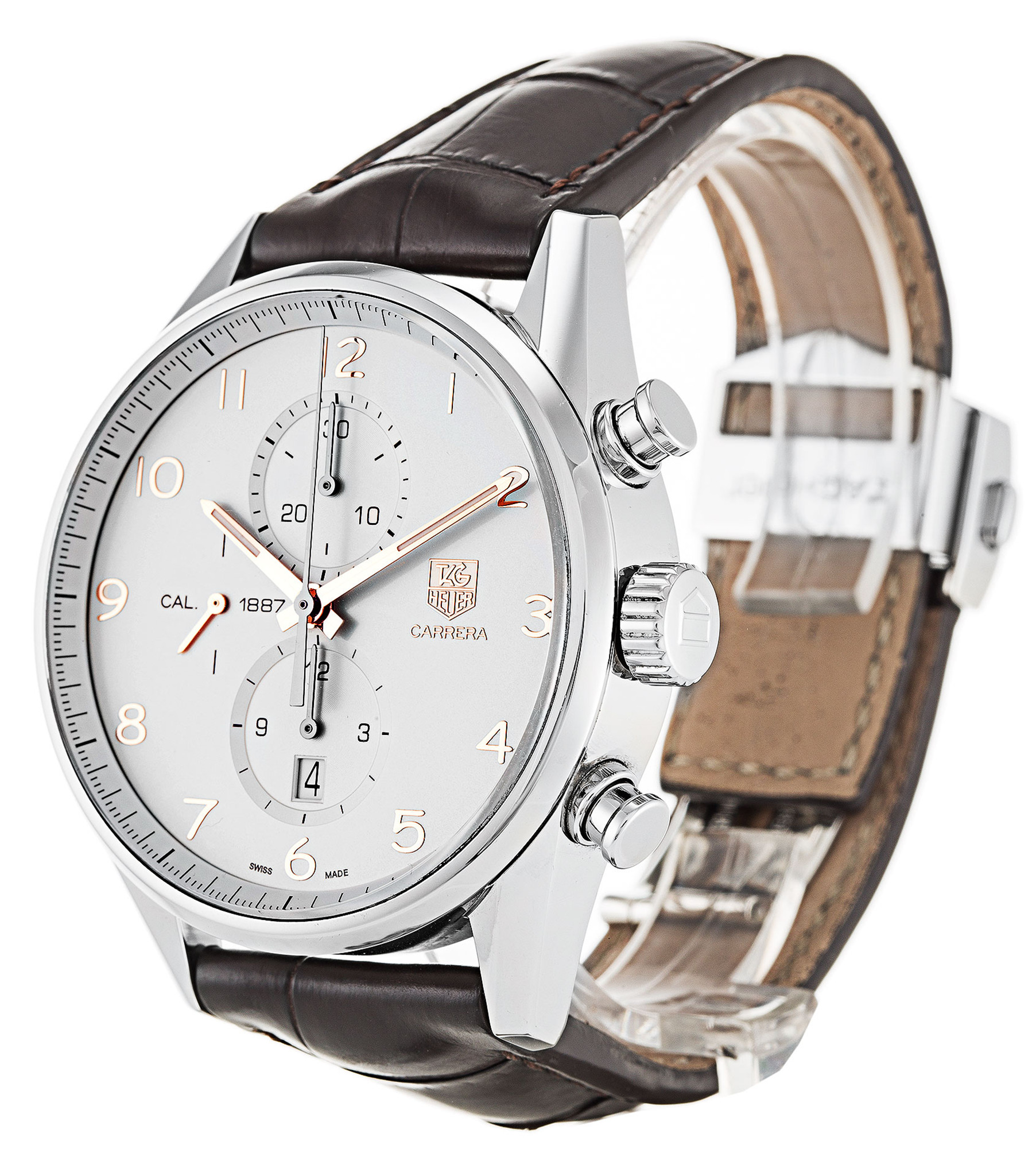 Tag Heuer Carrera Car2012.Fc6236 Marcatori Di Quadrante Bianco 43MM-1