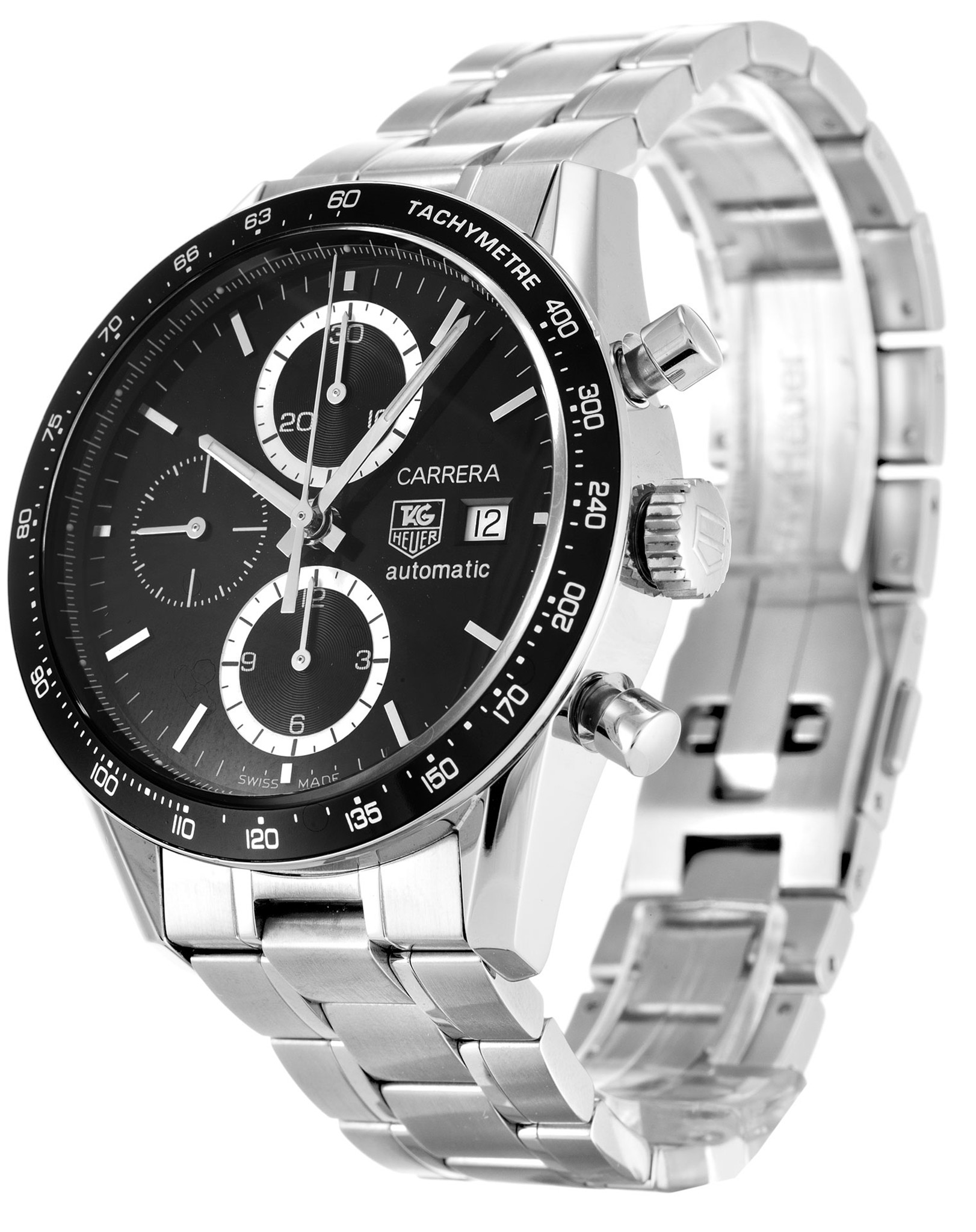 Tag Heuer Carrera Cv2010.Ba0786 Marcatori A Bastoncini Neri 41MM-1