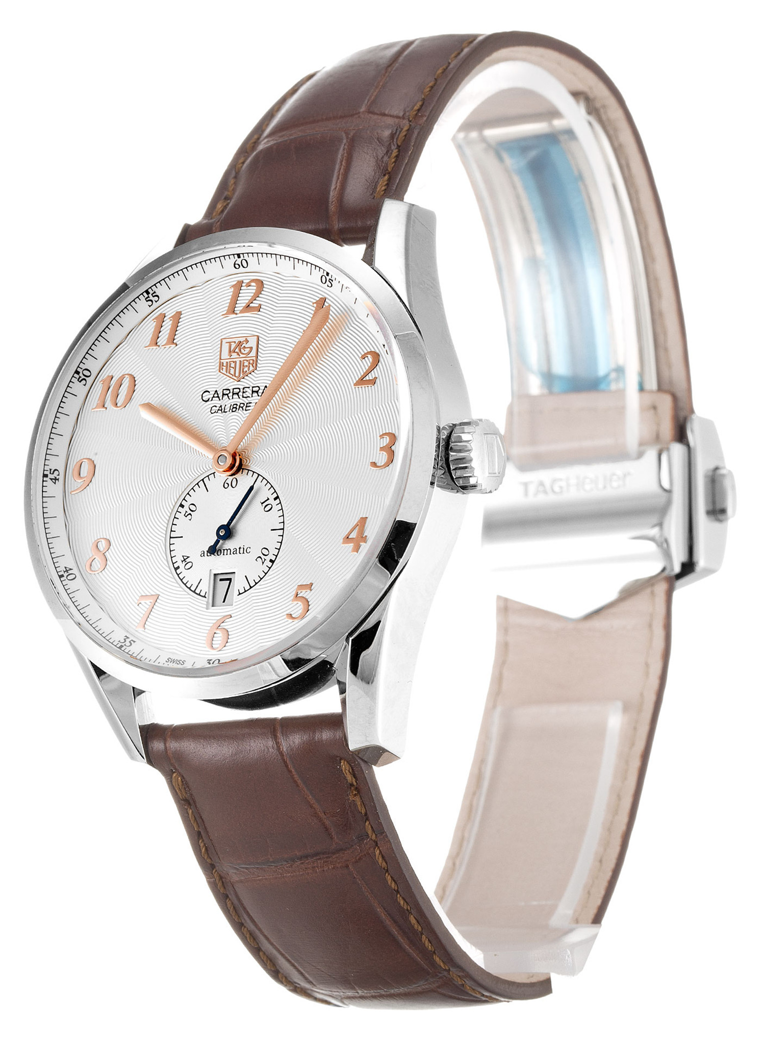 Tag Heuer Carrera È 2112.Fc6181 Cinghia Di Pelle Bianca 38MM-1