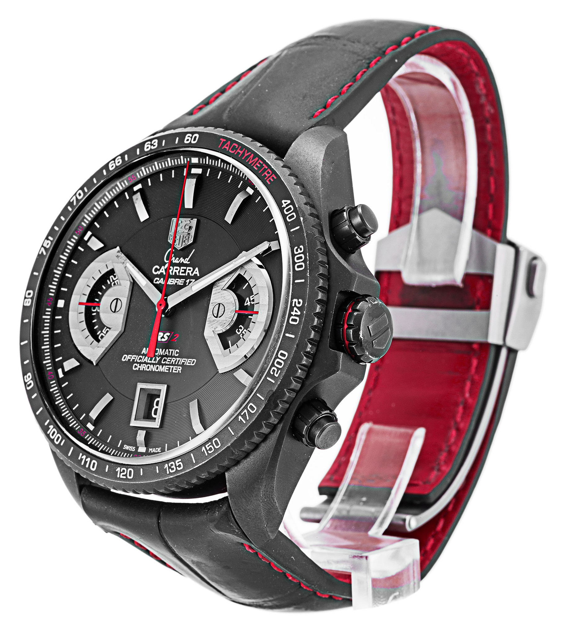 Tag Heuer Grand Carrera Cav518B.Fc6237 Marcatori A Bastoncini Neri 43MM-1