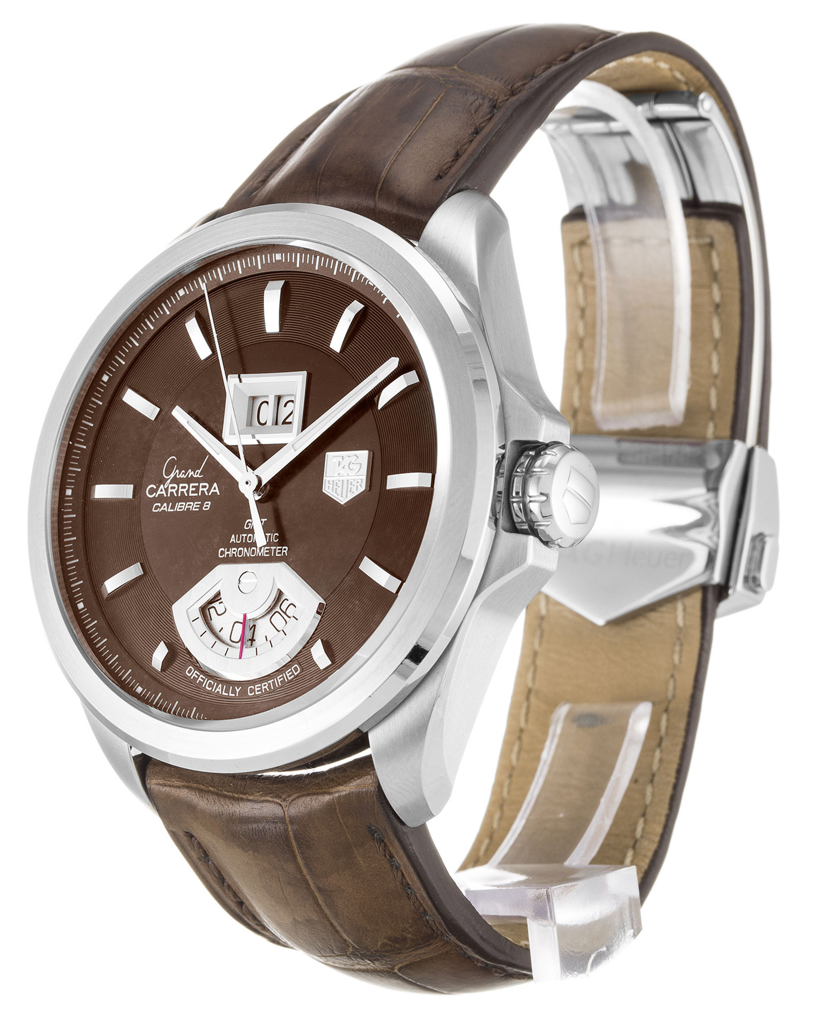 Tag Heuer Grand Carrera Wav5113.Fc6225 Marcatori Di Bastoncini Bianchi 42MM-1