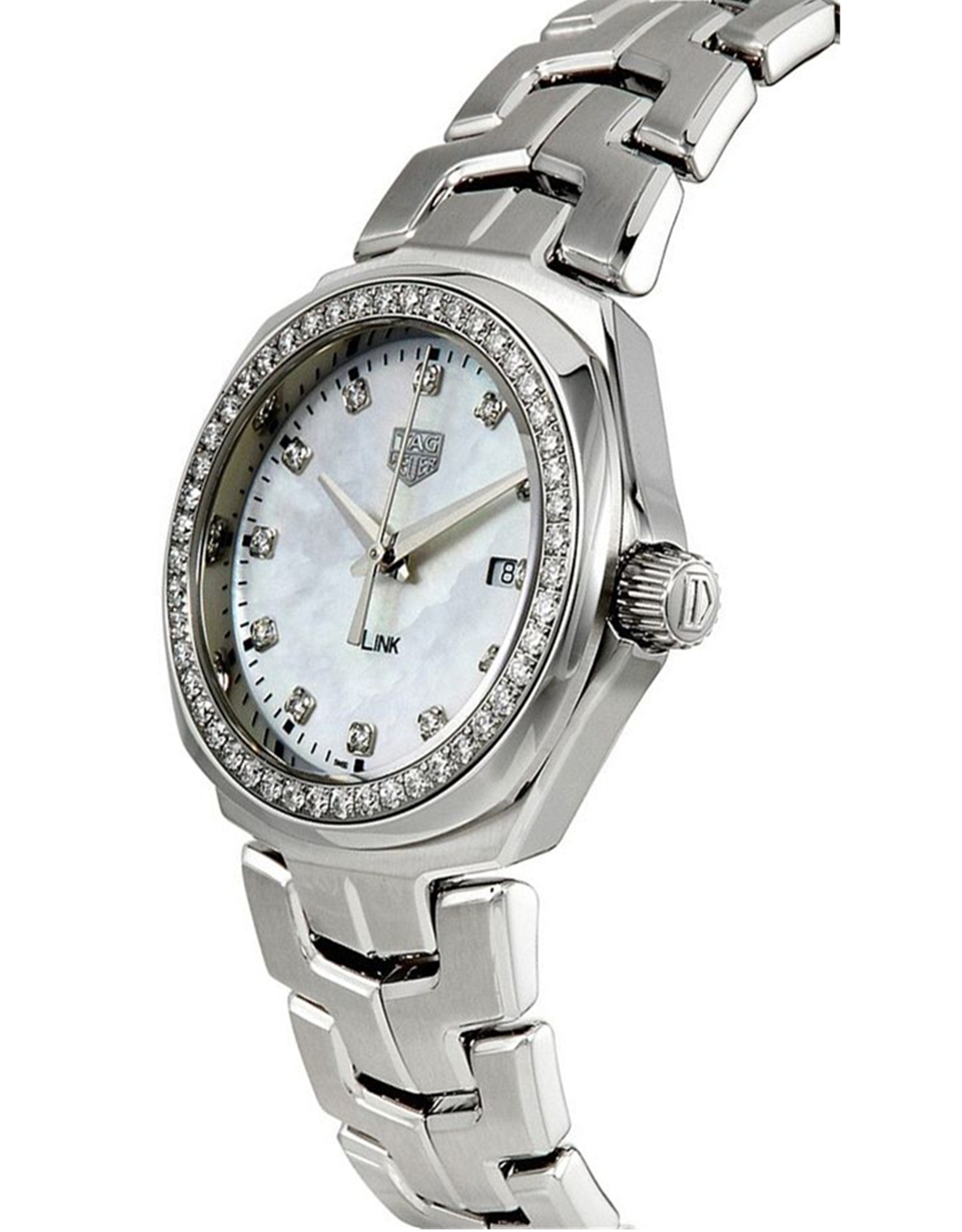 Tag Heuer Link Madre Pearl bianco Diamonds Wbc1316.Ba0600 32MM-1
