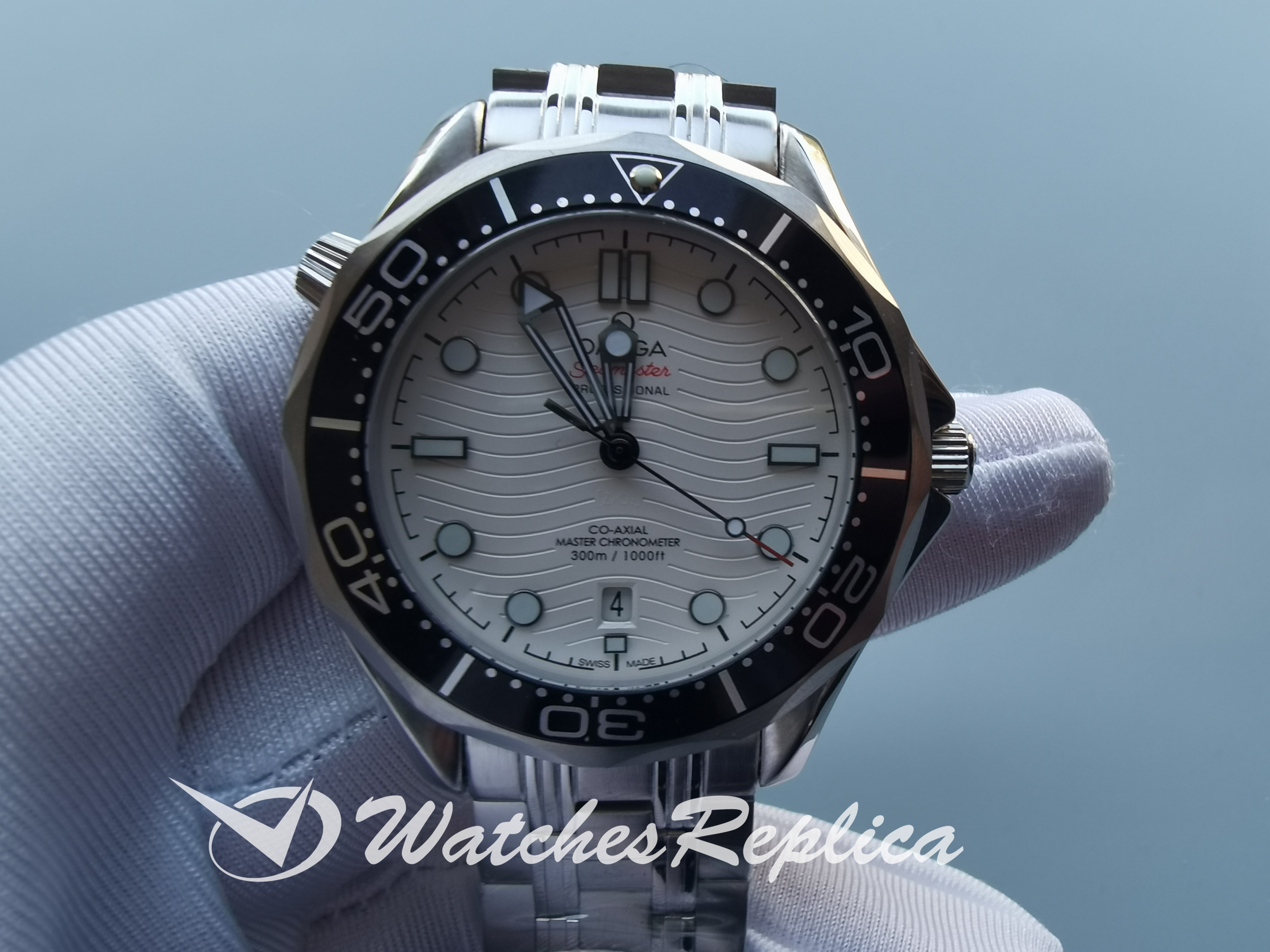 Omega Seamaster 210.30.42.20.04.001 42MM Quadrante bianco Per Uomo Guarda-1